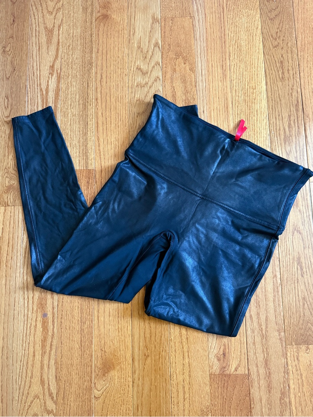 SPANX Black Faux Leather High-Rise Leggings